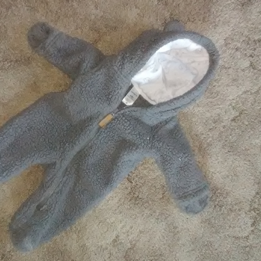 Newborn thick zip up long sleeved suit
